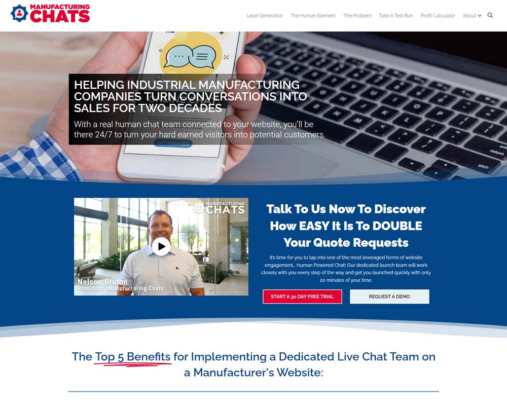 Manufacturing Chats Launches New Website to Promote Conversational Marketing For Technical and Industrial Companies